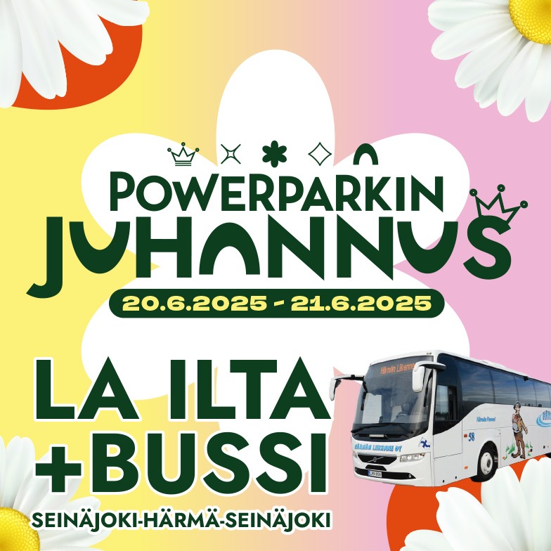 PowerParkin juhannus lauantai ja bussikyyti